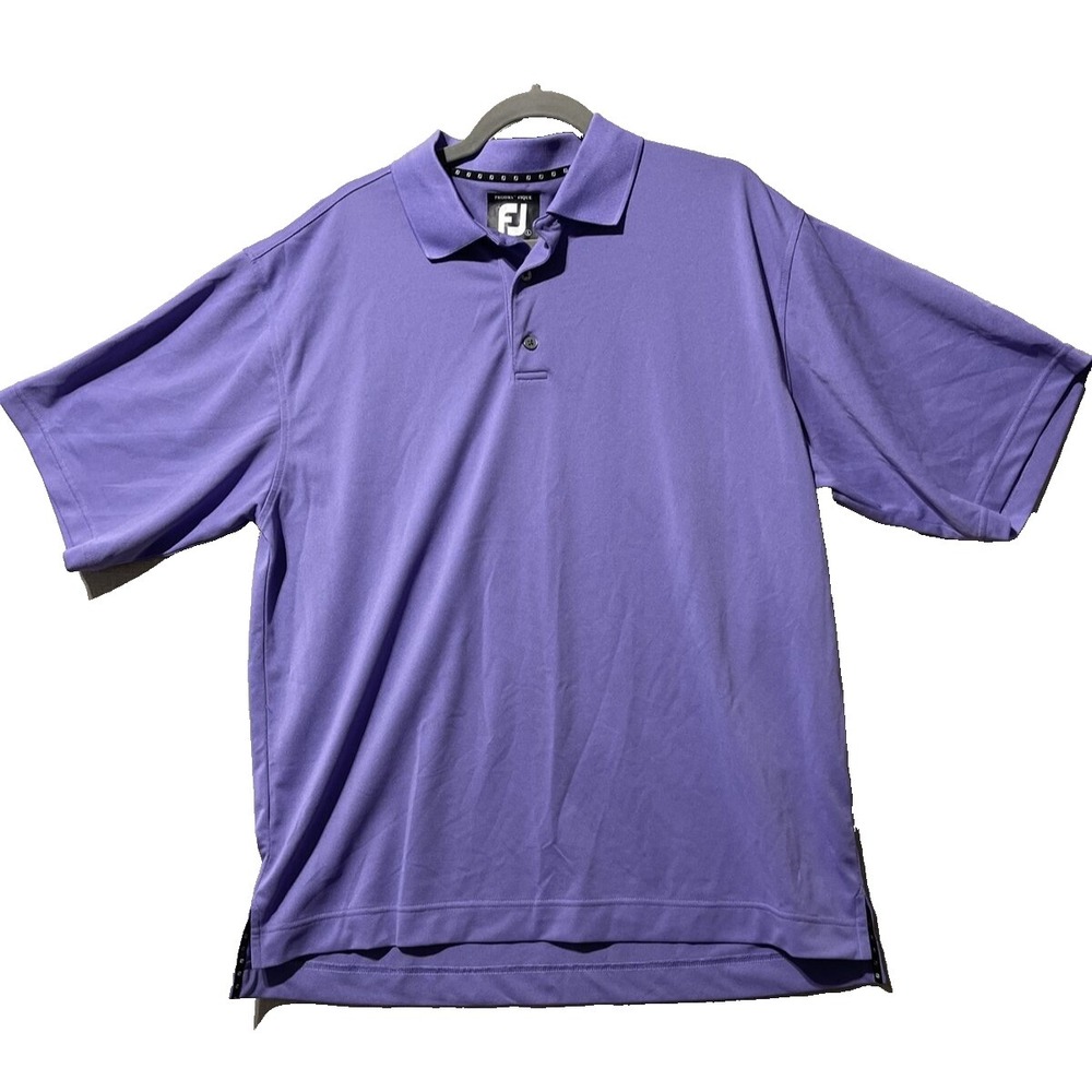 FootJoy Polo Shirt Mens Large Purple Pique ProDry Outdoor Golf *Pinhole*